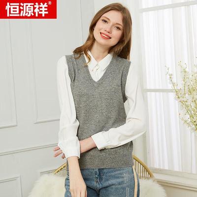 Женский шерстяной жилет-свитер Hengyuanxiang Y017038