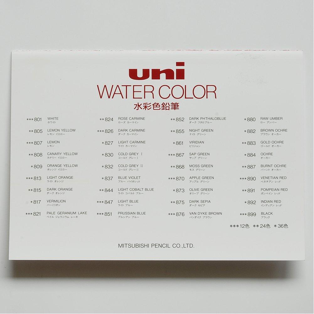 Mitsubishi Pencil Uni Watercolor 36 Colors UWC36C