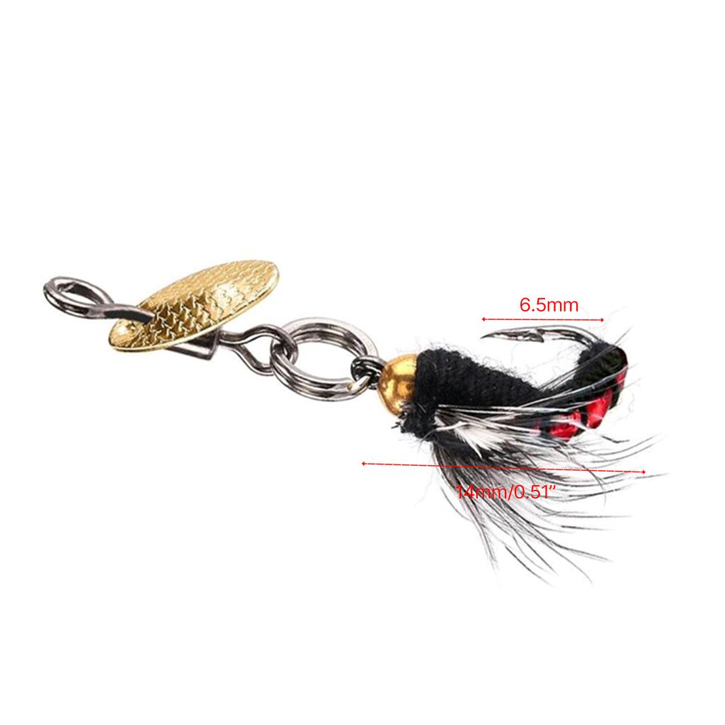 5pcs Insect Flies Fly Fishing Lures Decoy Baits Sequins Fishing Hooks Artificial Insect Baits Lures Fishing Tackle