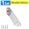 10/1Sets Universal Stainless Steel Corner Bracket Furniture Corner Connector Cabinet Table Chair Drawer Corner Brace with Screw