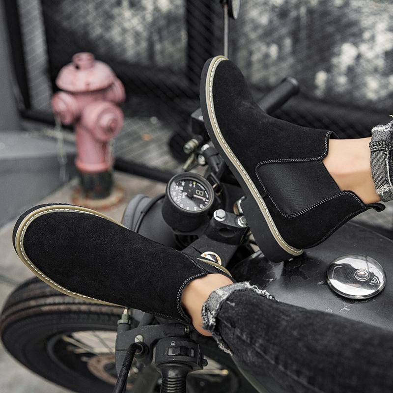 Зимние ботинки для мужчин, роскошные бренды, удобная деловая мужская обувь, износостойкие осенние повседневные кожаные бархатные ботинки челси