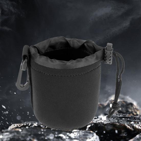 Неопреновая сумка для объектива Сумка для объектива камеры DSLR Водонепроницаемая противоударная поясная сумка Цилиндр держателя объектива с внутренней защитой от меха Сумка для хранения объектива камеры