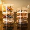 Transparent Rotating Makeup Sponge Powder Puff Storage Box Dustproof Breathable Desktop Organizer Cosmetic Storage Rack