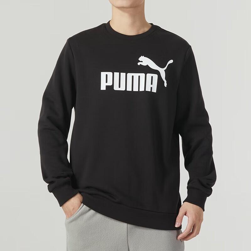 Puma Флисовая толстовка с принтом букв 'Черный Белый' Мужская 682722-01