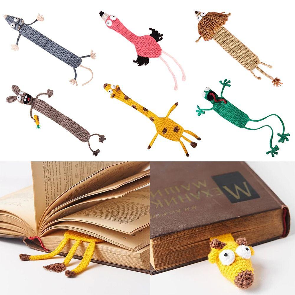 3D Book Clip DIY Crochet Knitting Bookmark Page Holder Clip Book Support