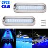 2pcs 42-LED Underwater Boat Marine Transom Lights Stainless Steel Pontoon