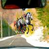 6Pcs Horse Christmas Ornament for Tree 2D Acrylic Hanging Decor Gift for Horse Lovers Elegant Holiday Keepsake Decoration