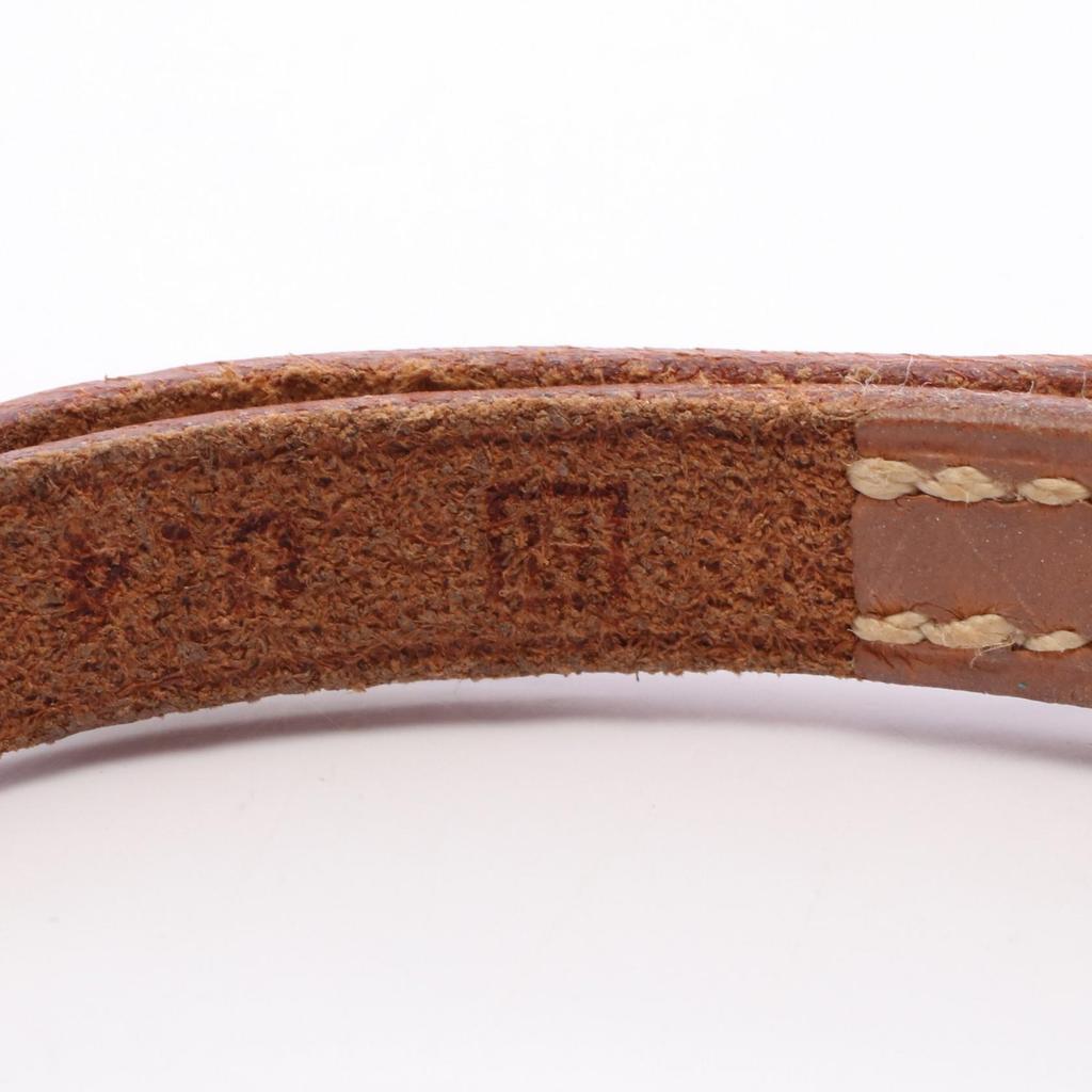 Used HERMES Api 1 Bracelet Stainless Steel leather Silver Brown Used Women