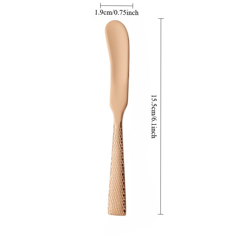 Hammer patterned 304 stainless steel butter knife, cheese , jam spatula, thickened butter baking scraper kitchen accessories