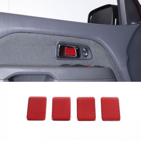 Красный карбоновый декор накладки чаши ручки внутренней двери для Honda Pilot 03-08