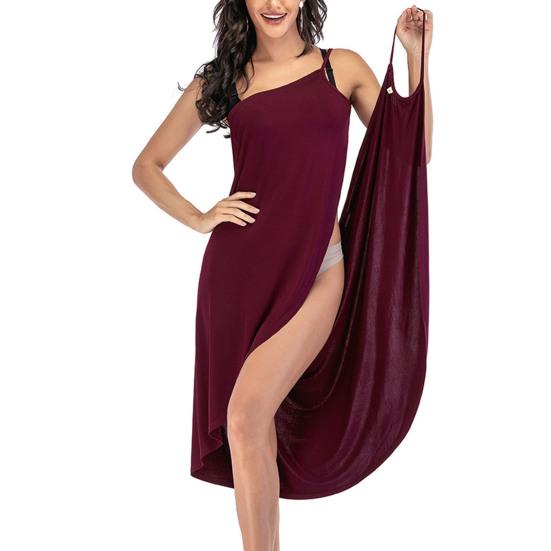 Пляжное платье, сексуальное шитье с разрезом на бретельках, свободная пляжная одежда, струящееся однотонное женское повседневное платье на бретельках, праздничная одежда