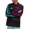 adidas Оригинальная рубашка поло с цветным принтом в полоску и длинным рукавом, мужские рубашки поло, черные GU6981