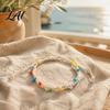 Adjustable Knot Bracelets for Girls Handmade Braided Bracelet Women Bohemian Woven Wrist Rope Durable Cord Daily Wear with Colorful Rice Beads,