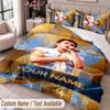 Custom Name Text 3Pcs Bedding Set Benson Boone Duvet Cover And Two Pillowcases