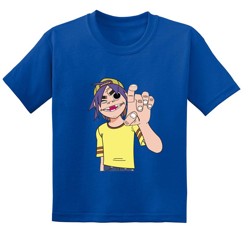 Gorillaz Rock Band Printed Summer Fashion Casual Children's Polyester T-shirt Top