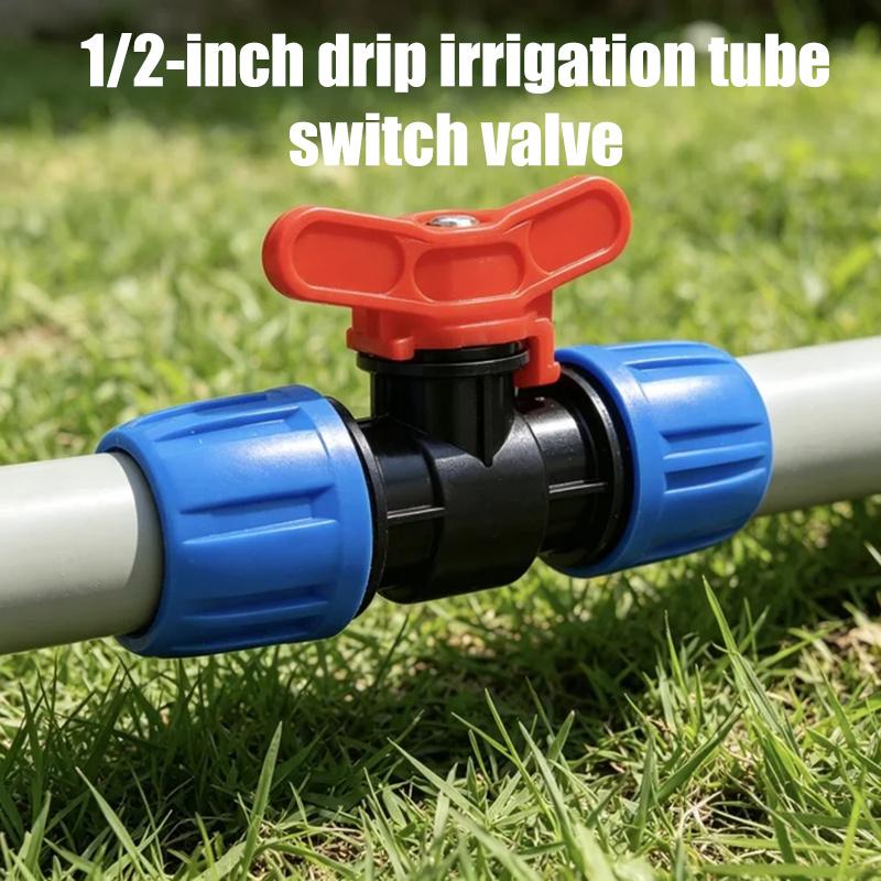 1PCS 1/2-inch Drip Irrigation Tubing Switch Valve, 16mm Drip Irrigation Stop Valve, Drip Irrigation Accessories, Reusable