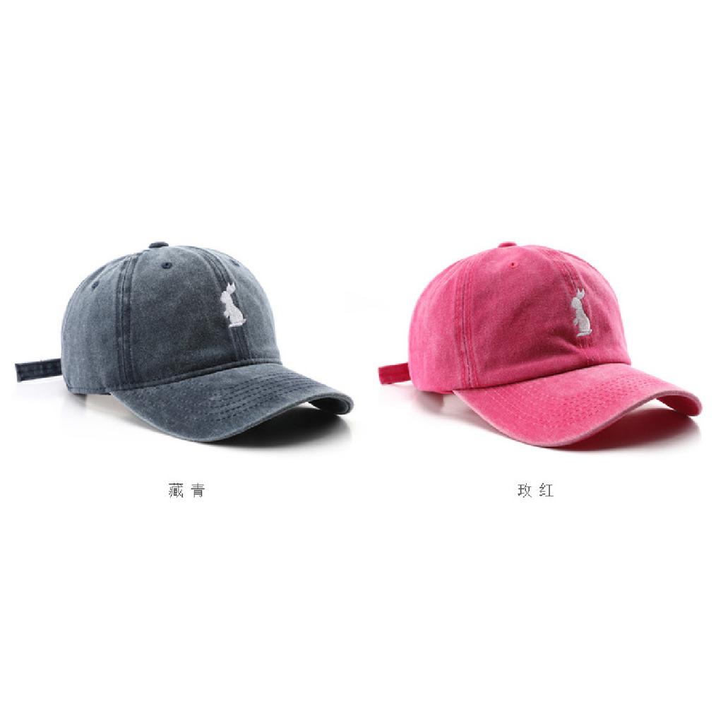 Women's washed and embroidered baseball cap, suitable for outdoor activities, providing sun protection and shade