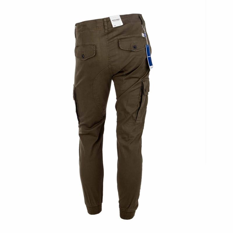 Брюки-карго из однотонного эластичного хлопка для мужчин JACK & JONES