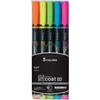 Маркер Tombow Flucoate Флуоресцентный стержень WA-SC5C 80 Прочный наконечник Стержень с полимерным покрытием 5 цветов
