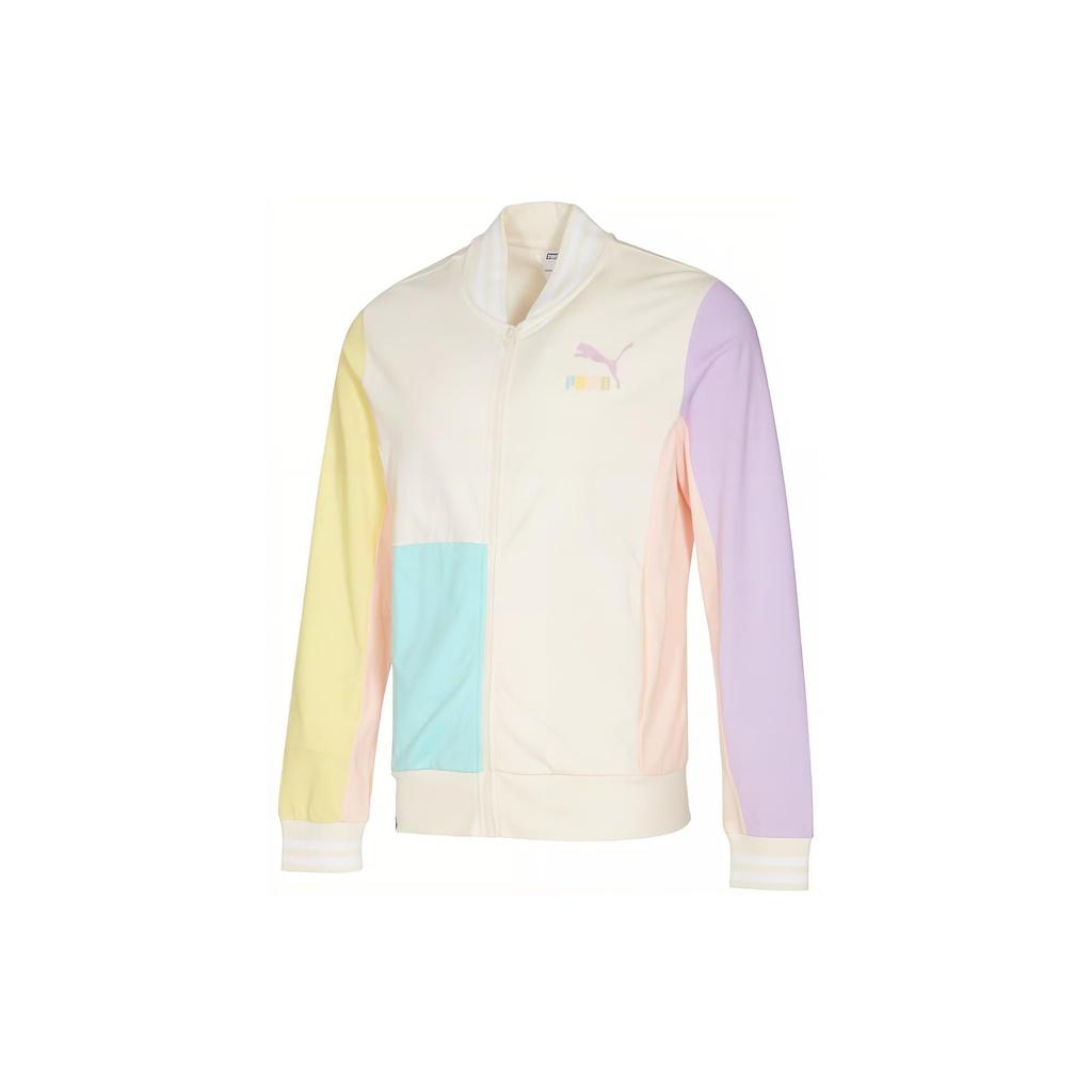 Puma Ветрозащитная куртка на молнии Colorblock, унисекс, бежевая 534007-92