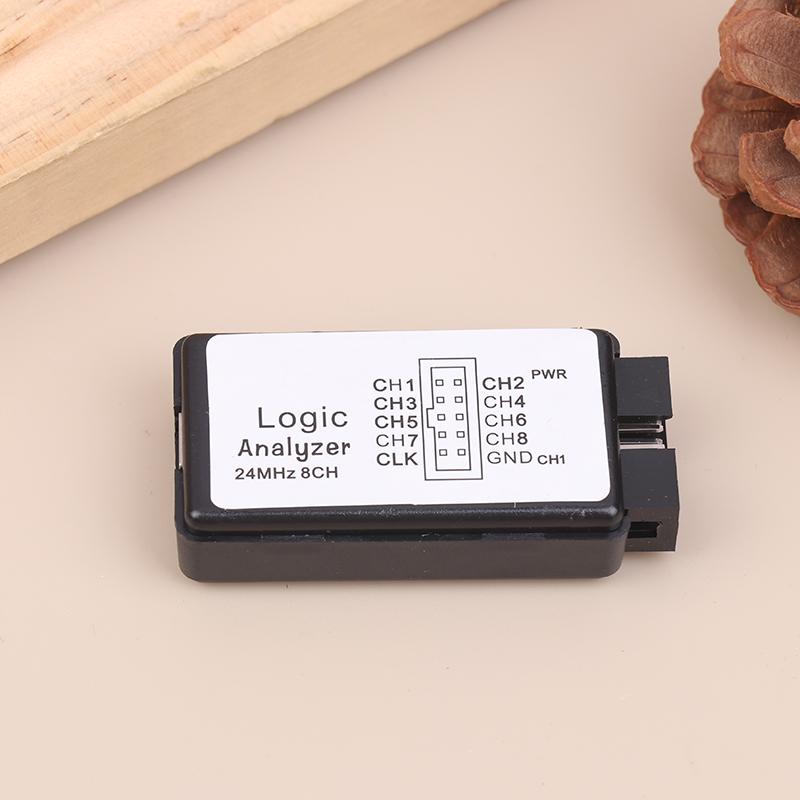 1 Set USB Logic Analyzer 24MHz 8 Channel Input Memory 24M/Seconds Logic Analyzer Debugger For ARM FPGA Logic Analyzer Logic