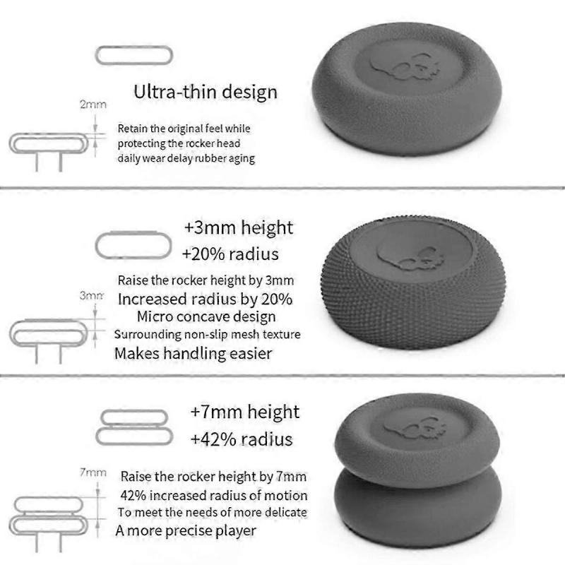 Non-Slip Thumb Stick Grip Caps for Game Controller Accessories PU - 6 Pack Rocker Button Caps for One Set