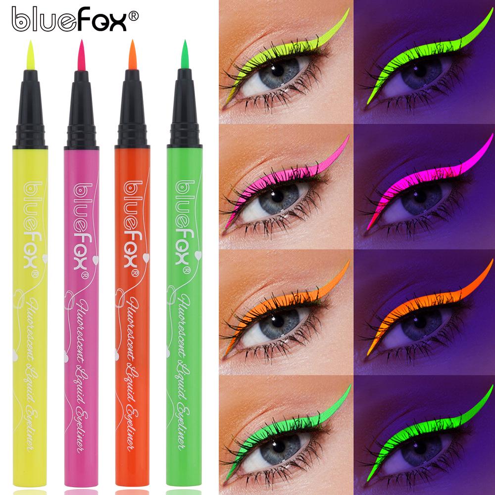 Набор флуоресцентных жидких подводк для глаз 6 цветов Halloween UV Glow - Стойкие, Яркие оттенки