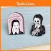 Brooch Family Addams Skull Black Badge Lapel Pin Kids Xmas Gifts