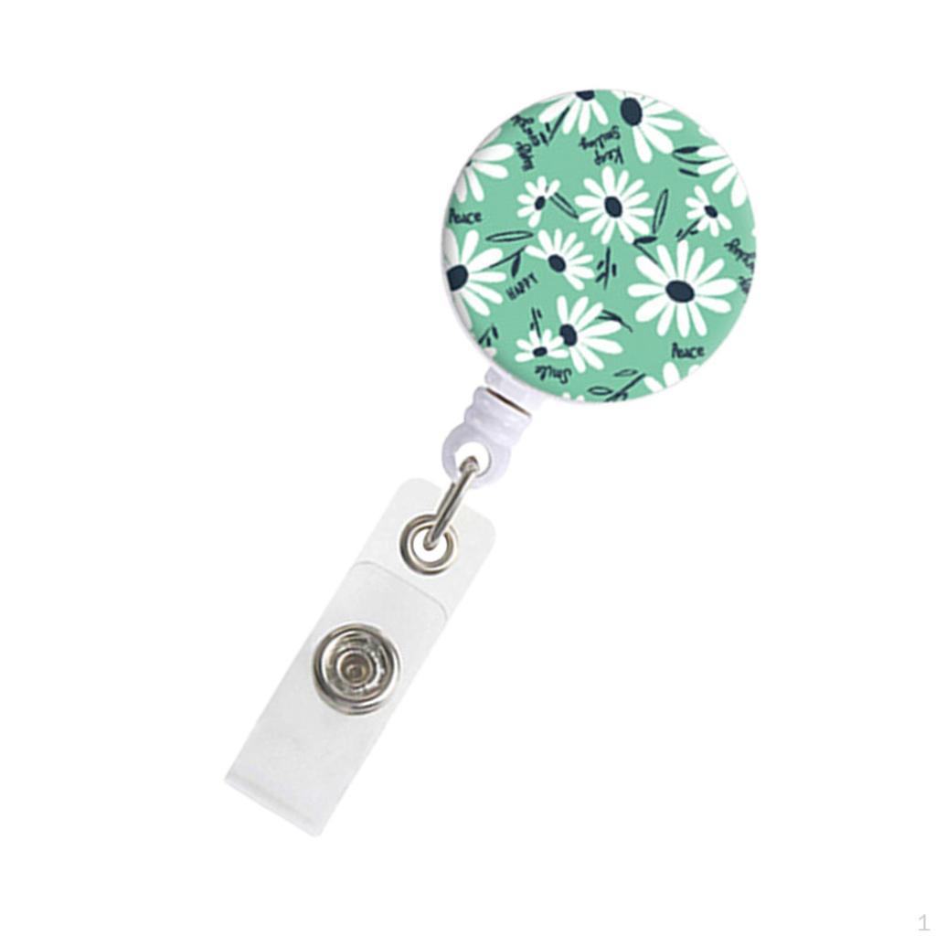 Выдвижной держатель для бейджа для медсестры, катушкодержатель для удостоверения личности, зажим для имени, универсальный милый с поворотным механизмом типа «крокодил»