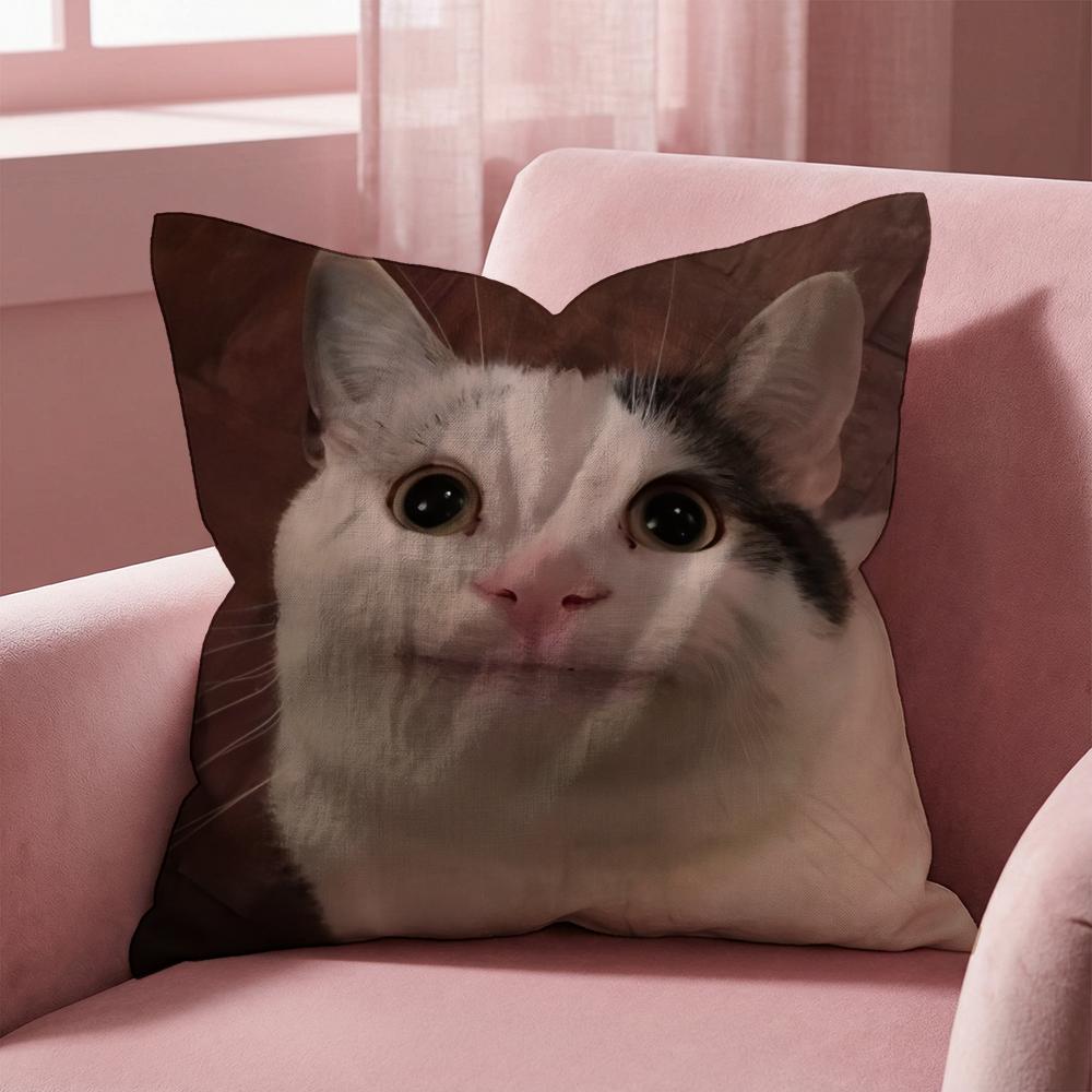 Смешные мем-подушки с кошками, чехол на подушку для разных помещений, для дома и автомобиля - Двусторонний, Мягкий и прочный для ежедневного использования