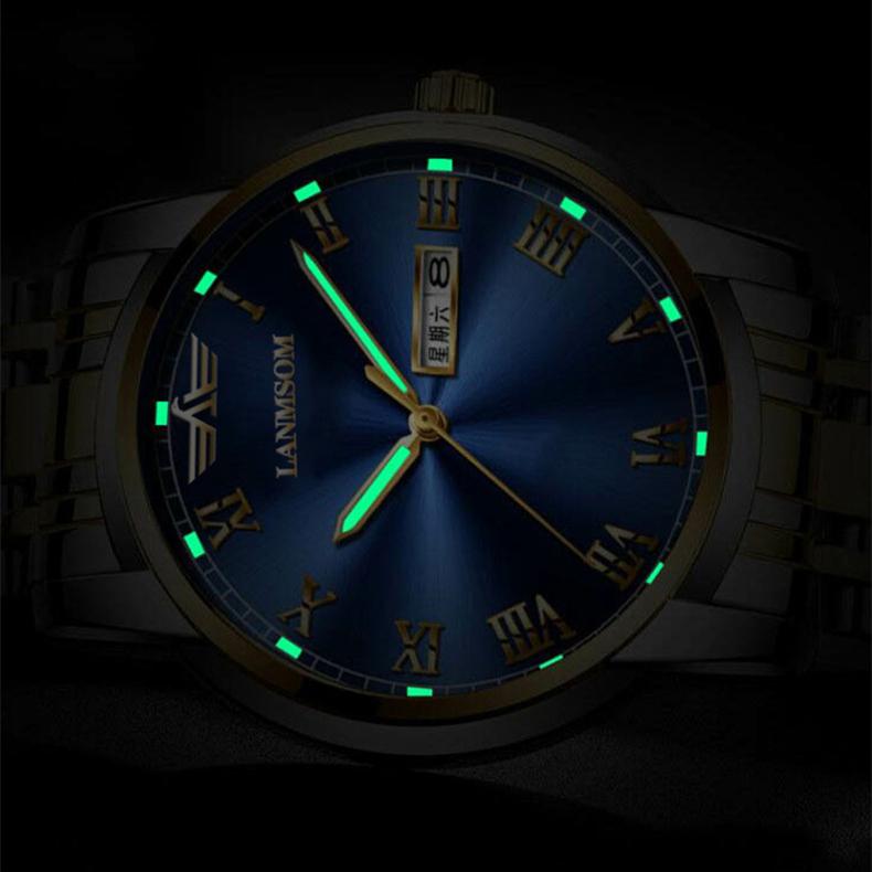 Новые роскошные мужские часы высшего бренда с коробкой, мужские кварцевые часы