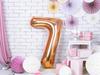 Foil Balloon Number "7", Rose Gold, 86Cm, 1Pc