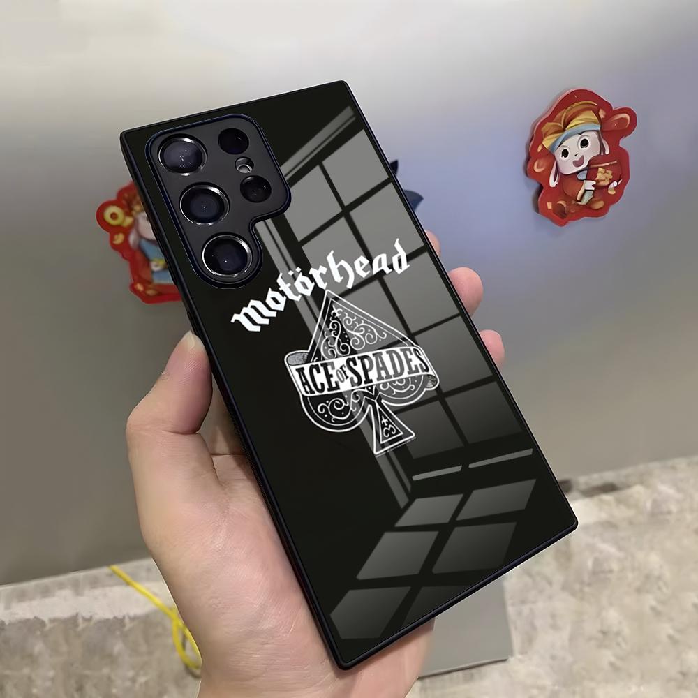 Чехол для телефона M-motorheades Band для Samsung S26 S25 Ultra S23 S22 S24 S20 Fe S21 Plus A54 A53 A16 Стеклянная крышка