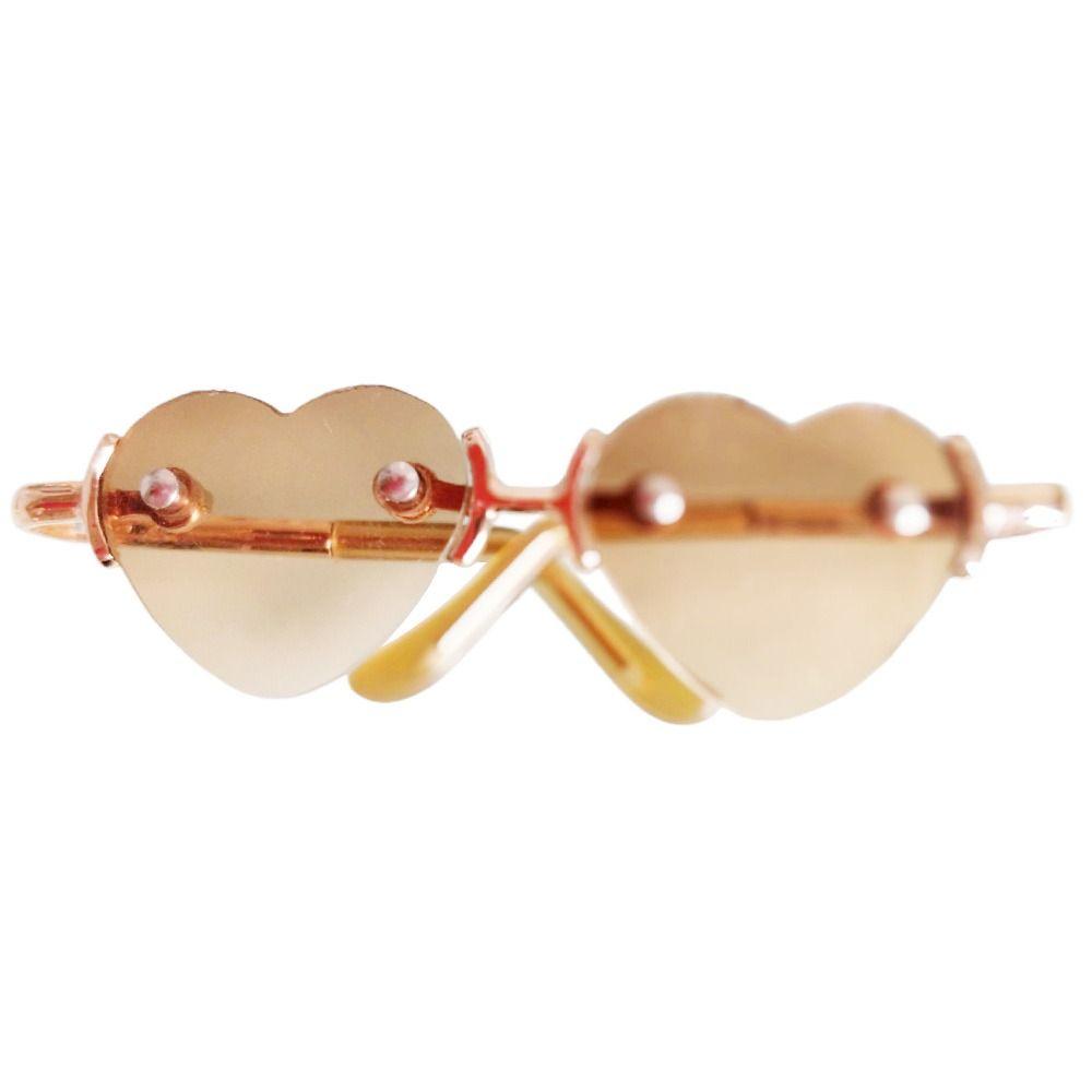 Mini Plush Doll Cute Heart Frame Glasses Clothes Plush Doll Eyeglasses For 10/15cm Dolls