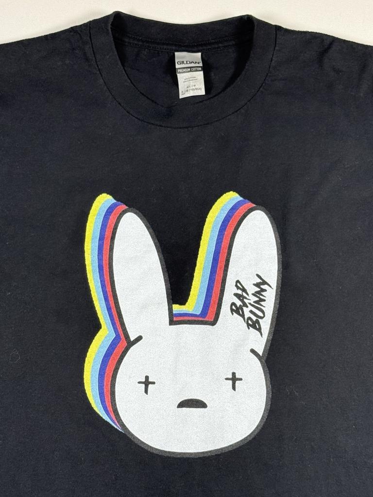 Bad Bunny Men’s Small Black Graphic Logo Streetwear Hip Hop Unisex T-Shirt