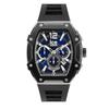 Authorized Distributor Ice Watch Watch 024364 Black Blue Silver Steel Large Chronograph Tonneau [Ice-watch] Men's [ICE Boliday]