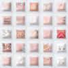 Luxurious Polyester Pillow Case Cover With Rose Gold Geometric Pattern For Home Decor