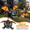 6FT Halloween Inflatables Black Cat Outdoor Decorations Blow Up Yard Large Cat with LEDs for Indoor Party Garden Lawn Decor