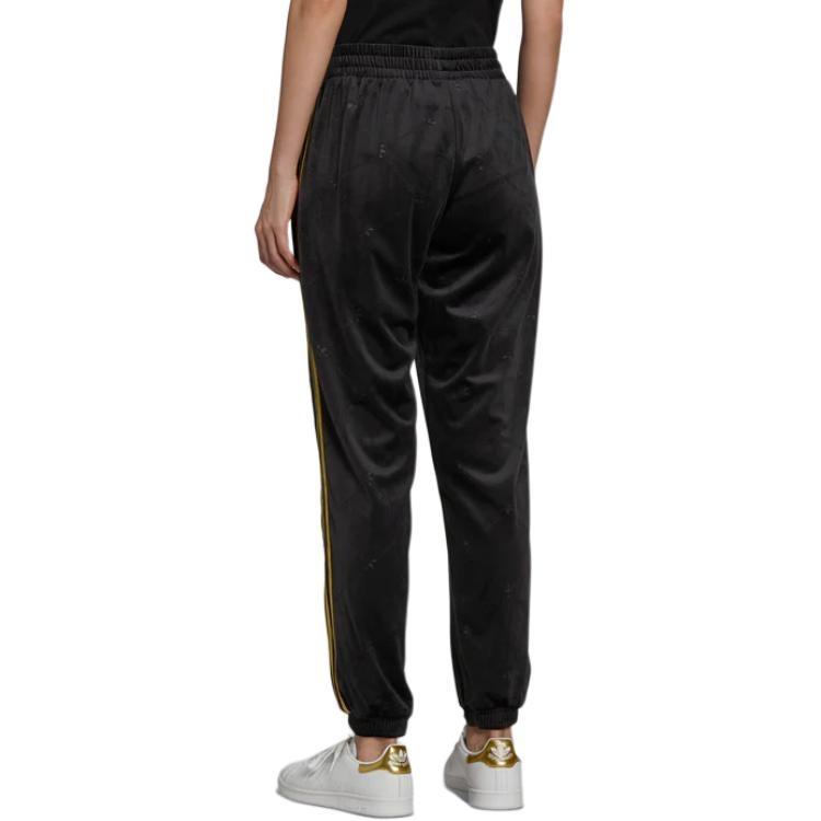 (WMNS) adidas Originals Velvet Track Pants 'Black' Women's H18023