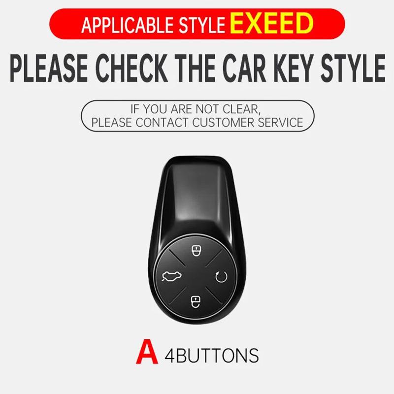 Chery Exeed Vx Lx Rx Txl Модифицированный Fl Cdm Phev Брелок Корпус Пульта Дистанционного Управления Автомобилем Цинковый Сплав Кожаный Чехол для Автомобильного Ключа Аксессуары