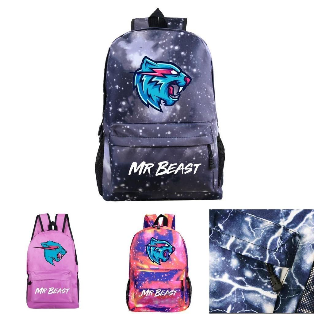 Рюкзак Mr Beast Lightning Cat большой вместимости, школьная сумка из дышащего материала