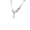 [I2592] - Silver Necklace 'Goddess Opal' Silver-white (rhodium-plated) - 8x6 Mm