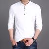 Мужская деловая повседневная футболка-поло с длинным рукавом, летняя удобная и дышащая однотонная футболка