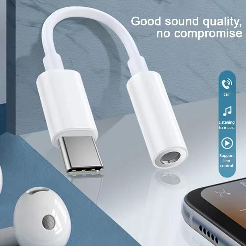 PD 18W Type-C DAC Digital Adapter 2 In 1 Splitter for Google Xiaomi Realme USB C To 3.5 Jack Earphone Audio Cable