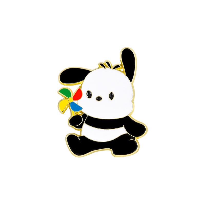 Sanrio Character Perimeter Cute Cartoon Cinnamoroll Kuromi Pochacco My Melody Zinc Alloy Brooch Enamel Badge Decorative Pin for Bag