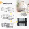 Seven-Panel Dog Whelping Box, Dog Playpen with Washable Whelping Pads, Wind-Resistant Fabric, for Small and Medium Dogs