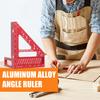 3D Multi-Angle Measuring Ruler High Precision Aluminum Alloy Triangle Ruler with 6-Hole