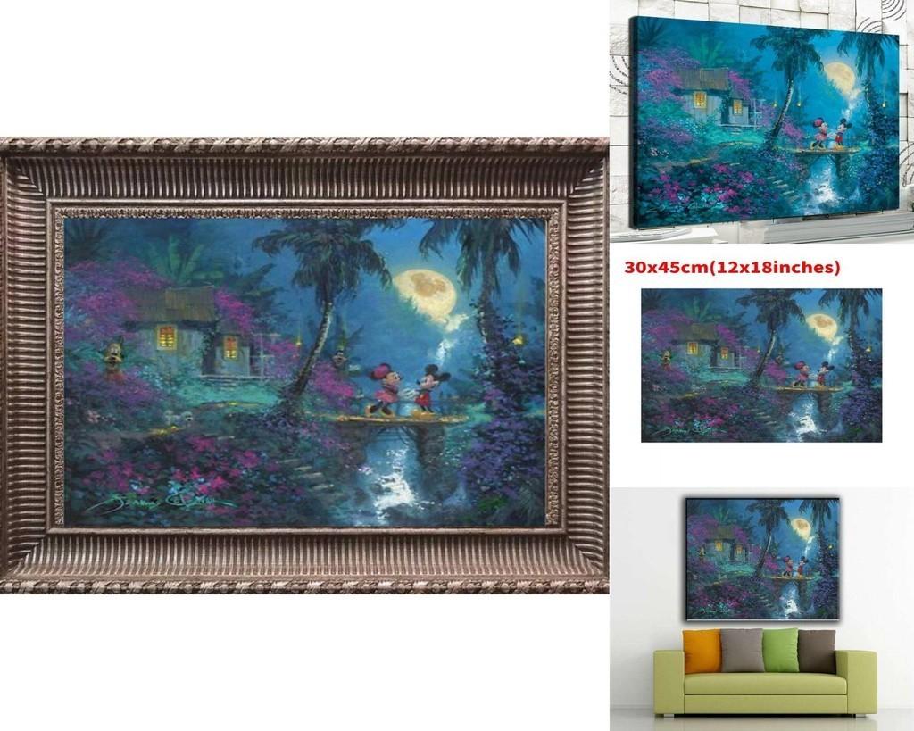 Холст Принцесса Русалка Настенное Искусство Современная Сказка Спальня Детская Комната Декоративная Картина Основной Материал