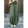 Women's Bloomers Ramie Sand Fried Old Loose Casual Pants Literary Retro Cotton and Linen Meditation Tai Chi Pants