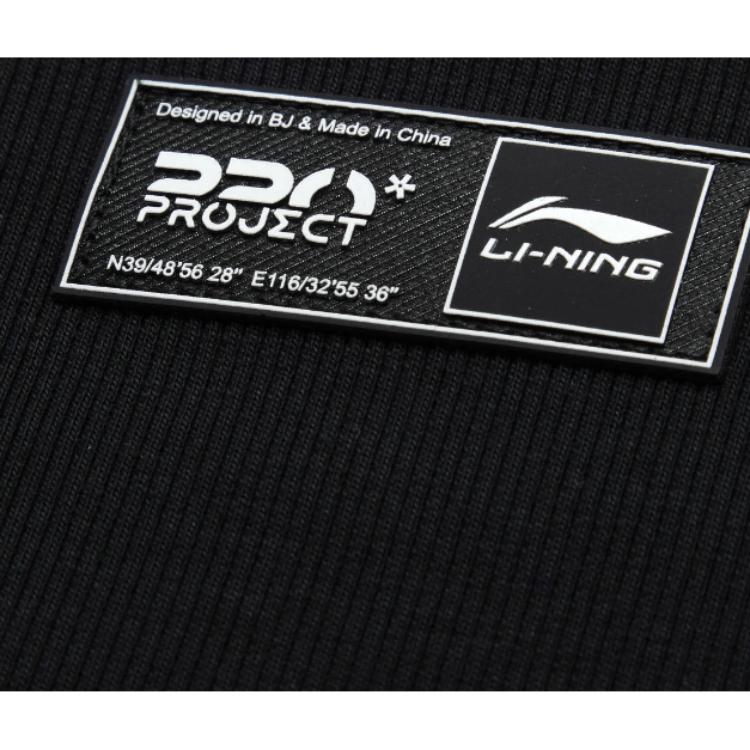Li-Ning Спортивная трендовая серия с цветными блоками, круглым вырезом, удобная дышащая облегающая футболка с коротким рукавом, женские футболки, черный цвет AHSU756-2